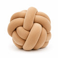 Kugelkissen 30 cm aus Cordstoff in Beige - geknüpftes Dekokissen