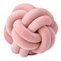 Kugelkissen 30 cm Rosa aus weichem Textil in Knotendesign