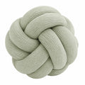 Knotenkissen 30 cm aus Cordstoff in Salbeigrün - dekoratives Sofakissen