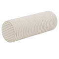 Zylinderkissen 20 x 50 cm aus Polyester Creme gerippt weich