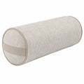 Nackenrolle 20 x 50 cm Beige Textil mit weicher Füllung