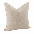 Dekokissen 45 x 45 cm Textil Beige mit Fischgrätstruktur
