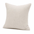 Zierkissen 45 cm Creme Textil mit strukturierter Oberfläche
