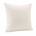 Dekokissen 45 x 45 cm Creme gerippter Textilbezug quadratisch
