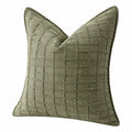 Dekokissen 45 x 45 cm olivgrün Textil mit Karomuster