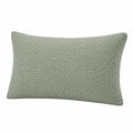Rechteckiges Dekokissen 50 x 30 cm aus strukturiertem Textil in Salbeigrün